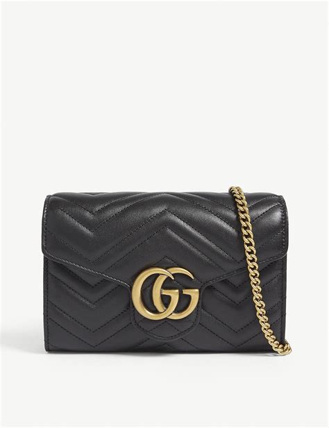 gucci petite marmont wallet on chain review